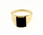 Golden ring k9 with onyx (code S226647)